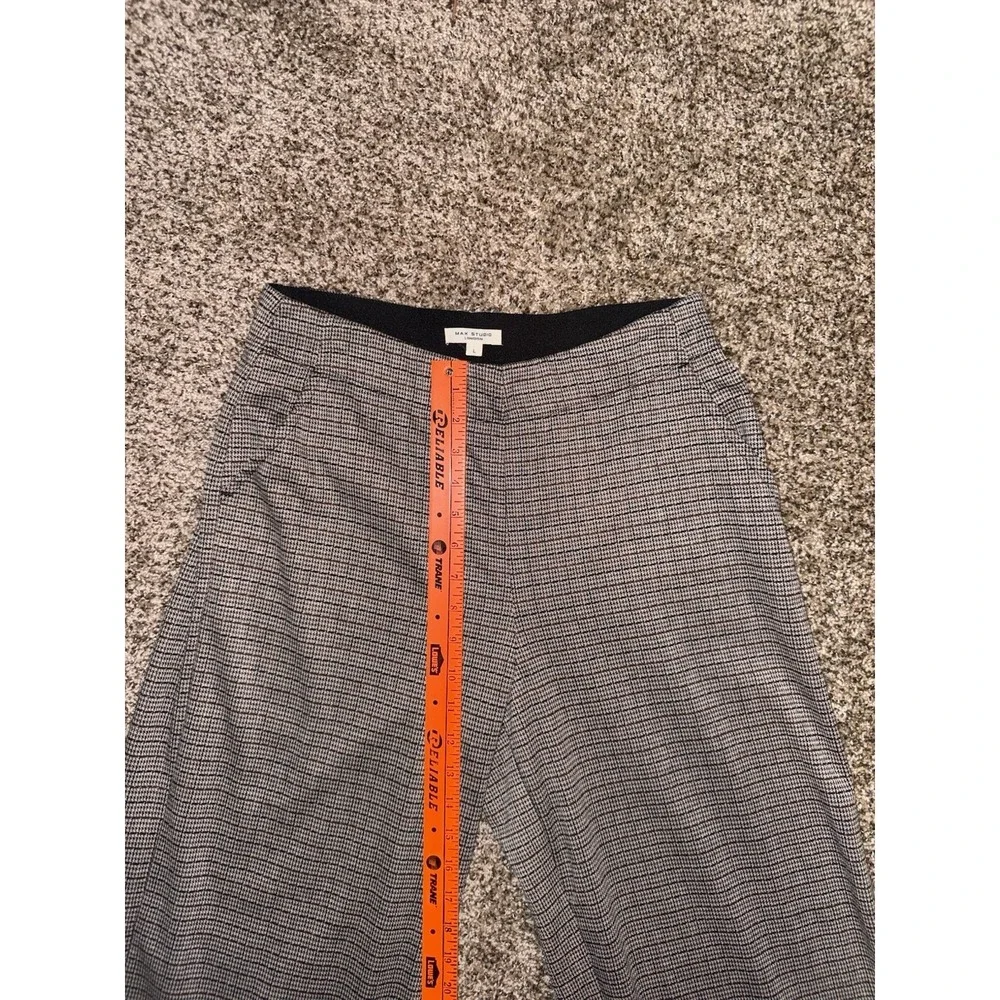 Max Studio London Pants Plaid Wide Leg Pull On Women's Size L Pockets Workwear - Picture 7 of 8